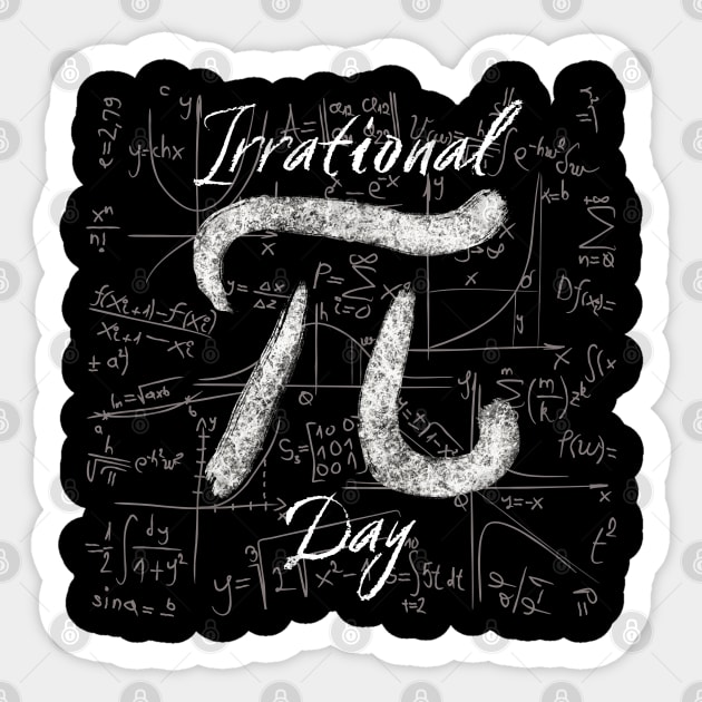 Irrational Pi Day Sticker by Illustradise